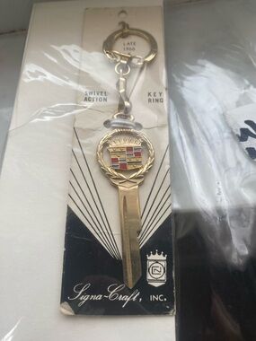 Signa-Craft Gold Cadillac Emblem Keychain